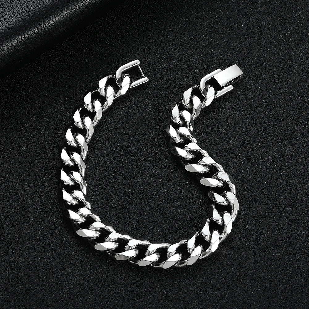 8MM RVS Cuban Chain Armband – Hip-Hop Stijl