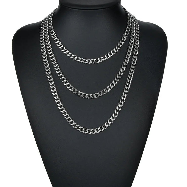 Stainless Steel Cuban Link Necklace – Timeless Classic