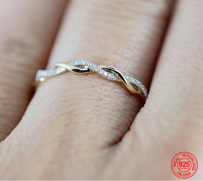 Bague torsadée en argent pour femme – Bijoux de mariage tendance