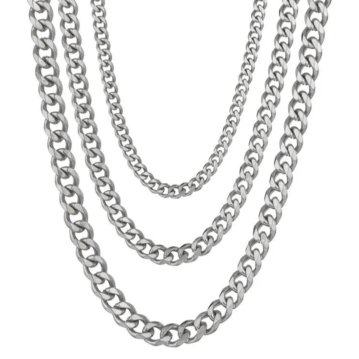 Stainless Steel Cuban Link Necklace – Timeless Classic