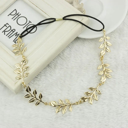 Fashion Gold Leaf Headband for Women - Elegant Wedding &amp; Party Accessory