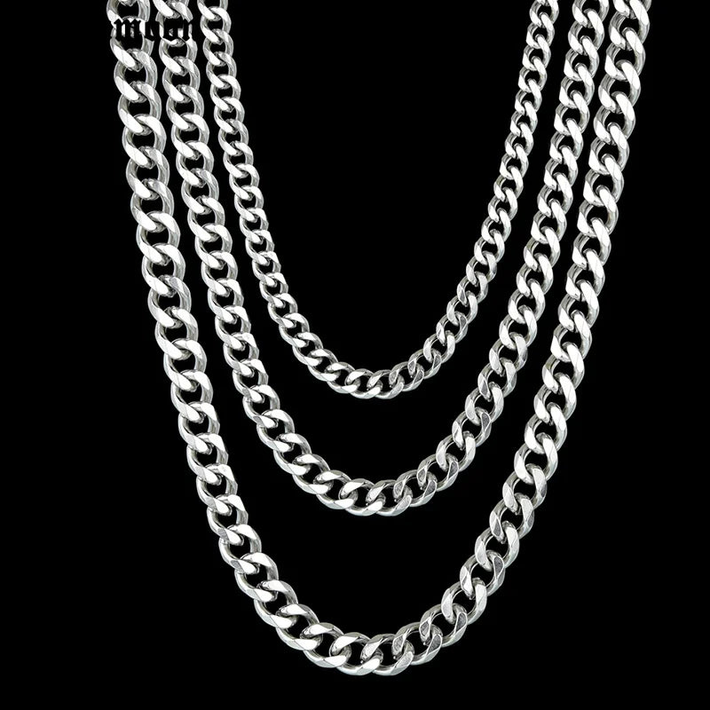 Stainless Steel Cuban Link Necklace – Timeless Classic