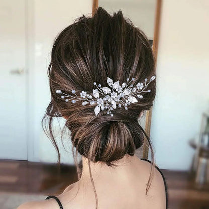 Peigne à cheveux en cristal - Accessoire pour cheveux de mariée fait à la main pour femme