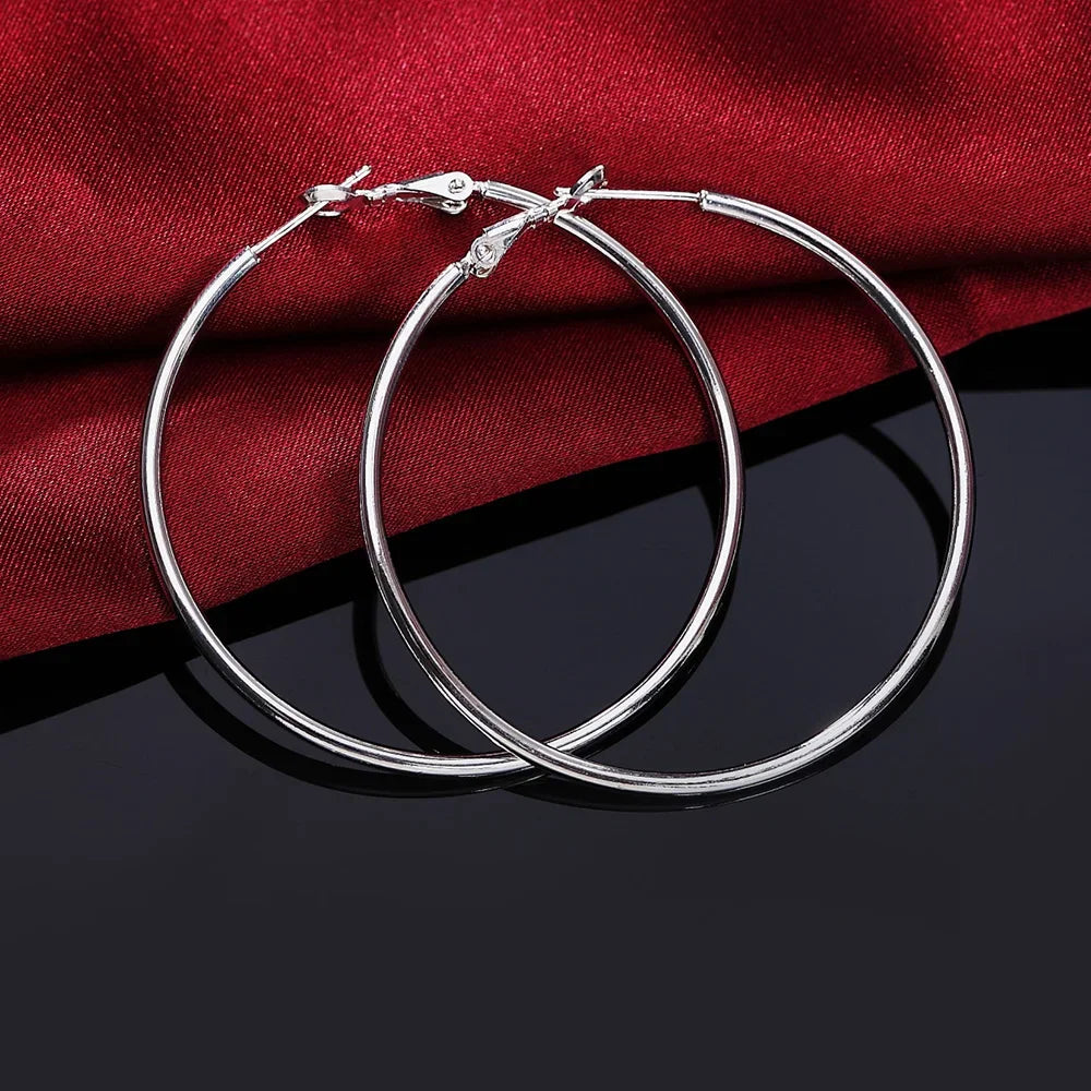 Earrings silver rings