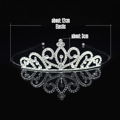 Princess Tiaras and Crown Hair Accessories – Crystal Headband for Weddings and Parties