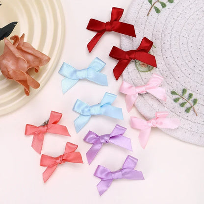 Set of 5-24 Bow Hair Clips – Cute Mini Hairpins with Ribbon