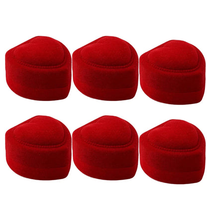 Set of 6 Velvet Ring Boxes – Available in Various Colors