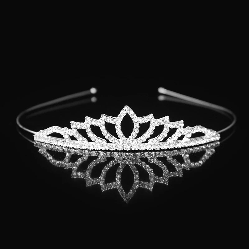 Princess Tiaras and Crown Hair Accessories – Crystal Headband for Weddings and Parties