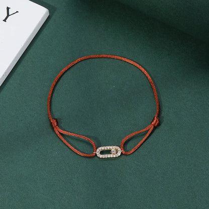 Adjustable Zirconia Rope Bracelet – Stylish Simplicity