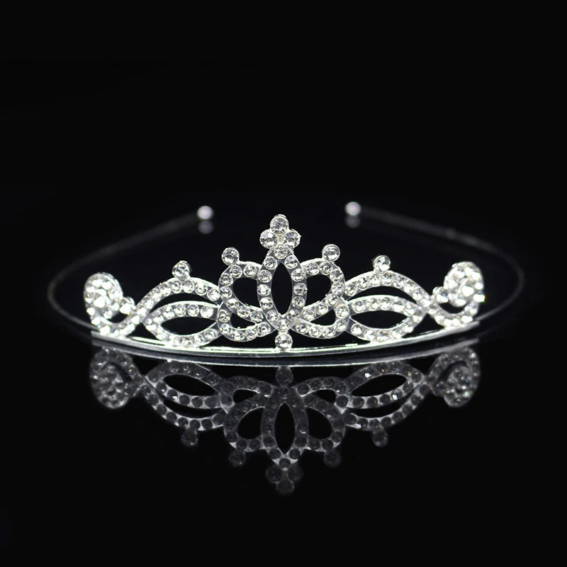 Princess Tiaras and Crown Hair Accessories – Crystal Headband for Weddings and Parties