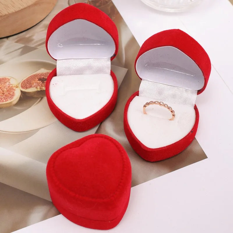 Coffret à bijoux romantique en forme de cœur