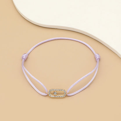 Bracelet ajustable en corde de zircone – Simplicité élégante