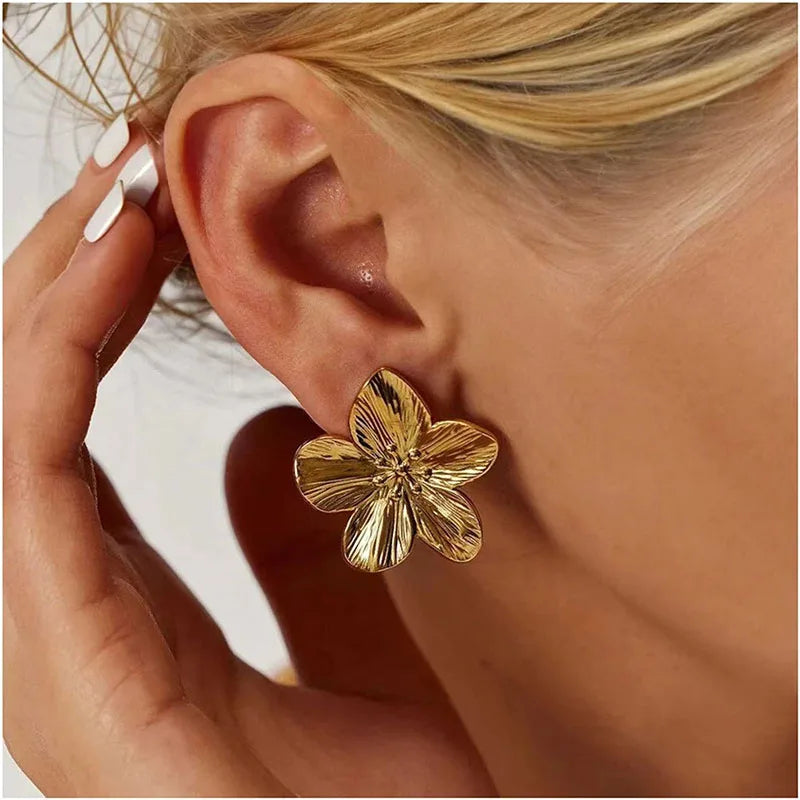 Boucles d'oreilles tendance en acier inoxydable pour femmes - En plein air, en voyage, pour le carnaval, pour les fêtes et pour offrir