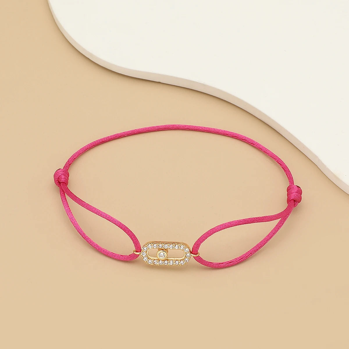 Bracelet ajustable en corde de zircone – Simplicité élégante