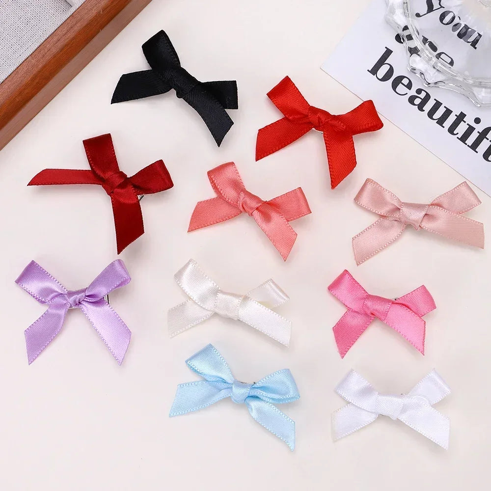 Set of 5-24 Bow Hair Clips – Cute Mini Hairpins with Ribbon