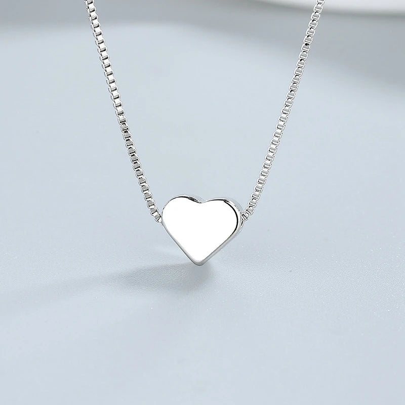 Zilveren Hart of Ster Hanger Ketting Eenvoudige Charme Clavicle Ketting voor Dames Sieraden Geschenk