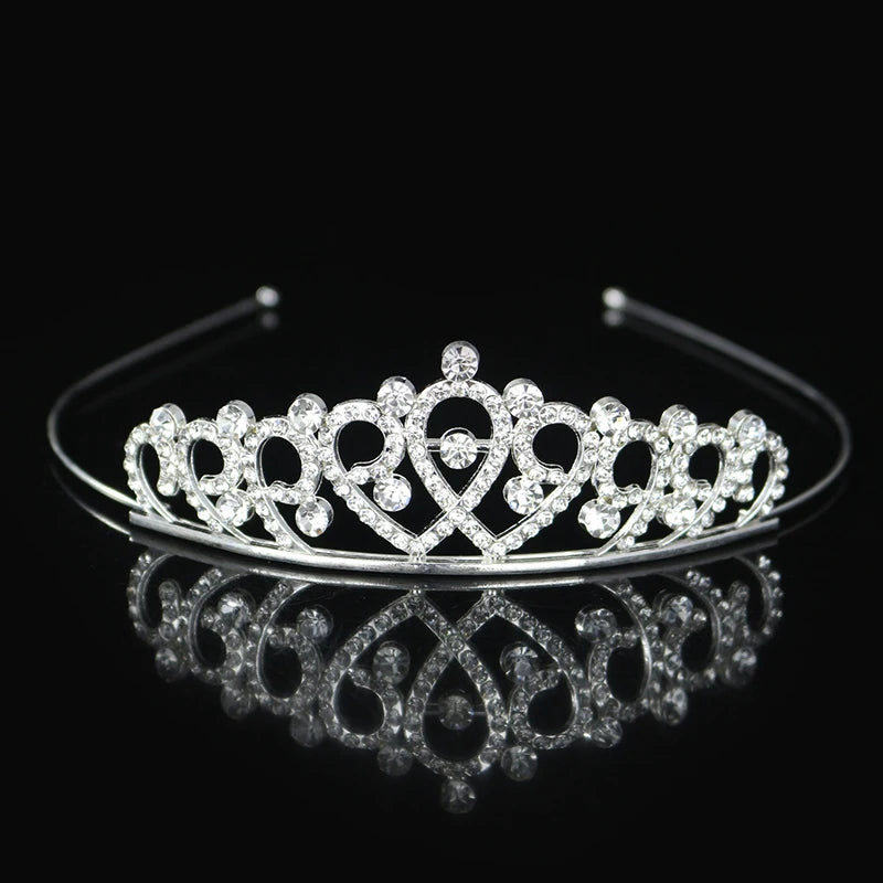 Princess Tiaras and Crown Hair Accessories – Crystal Headband for Weddings and Parties