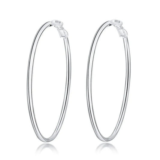 Boucles d'oreilles anneaux en argent