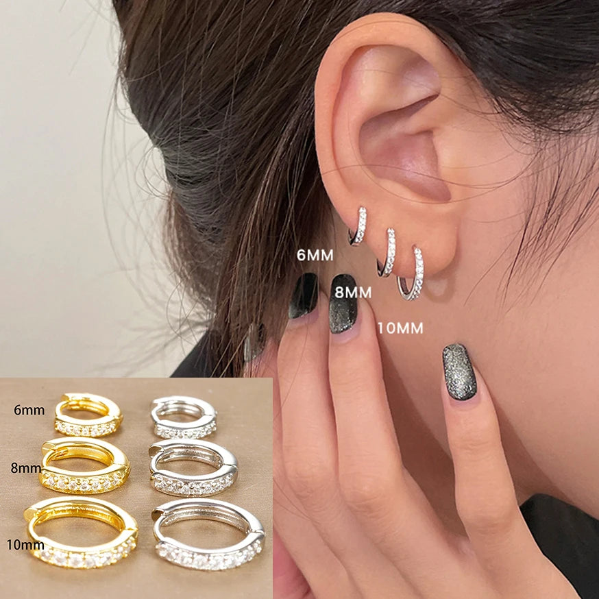 Set of 3 Stainless Steel Hoop Earrings – Minimalist Style