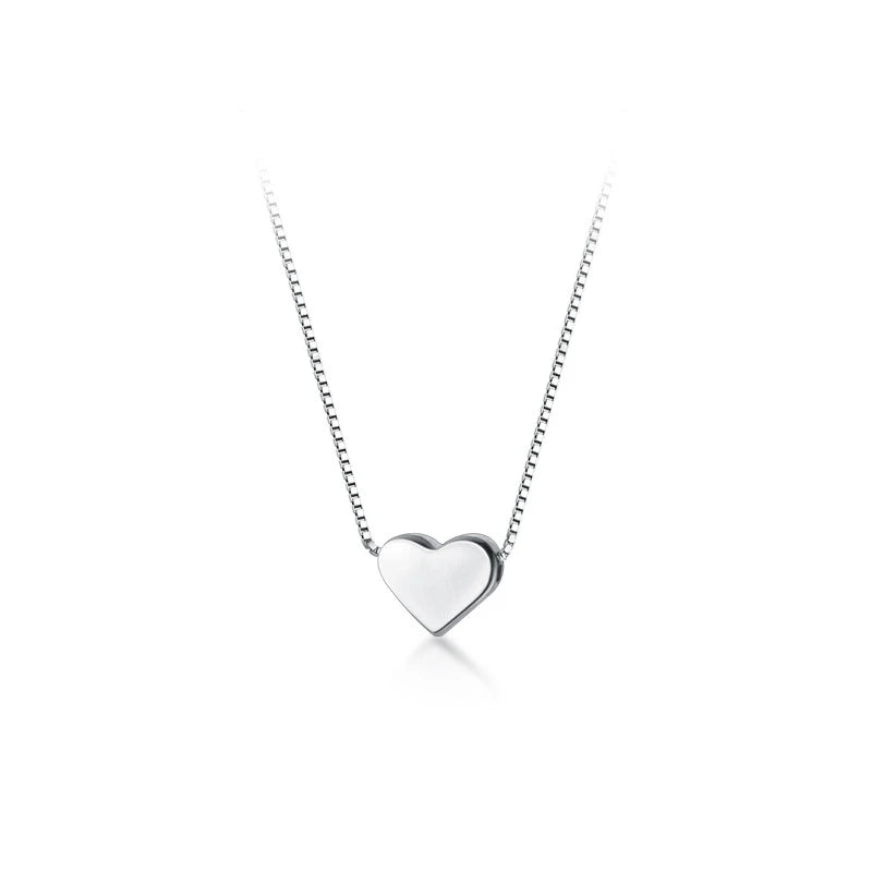 Zilveren Hart of Ster Hanger Ketting Eenvoudige Charme Clavicle Ketting voor Dames Sieraden Geschenk