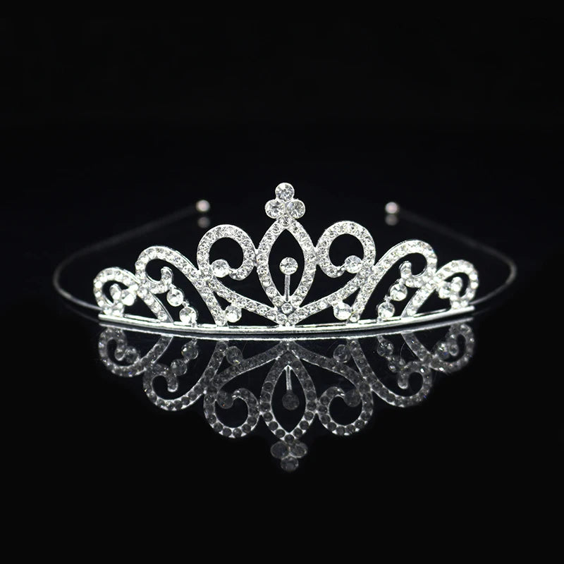 Princess Tiaras and Crown Hair Accessories – Crystal Headband for Weddings and Parties