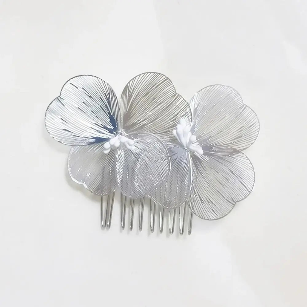 Wedding Hair Combs – Alloy Flower Hairpin Clips for Women – Bridesmaid Hair Accessories