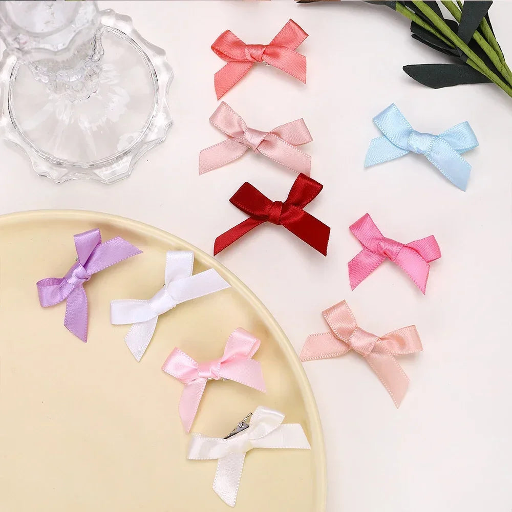 Set of 5-24 Bow Hair Clips – Cute Mini Hairpins with Ribbon