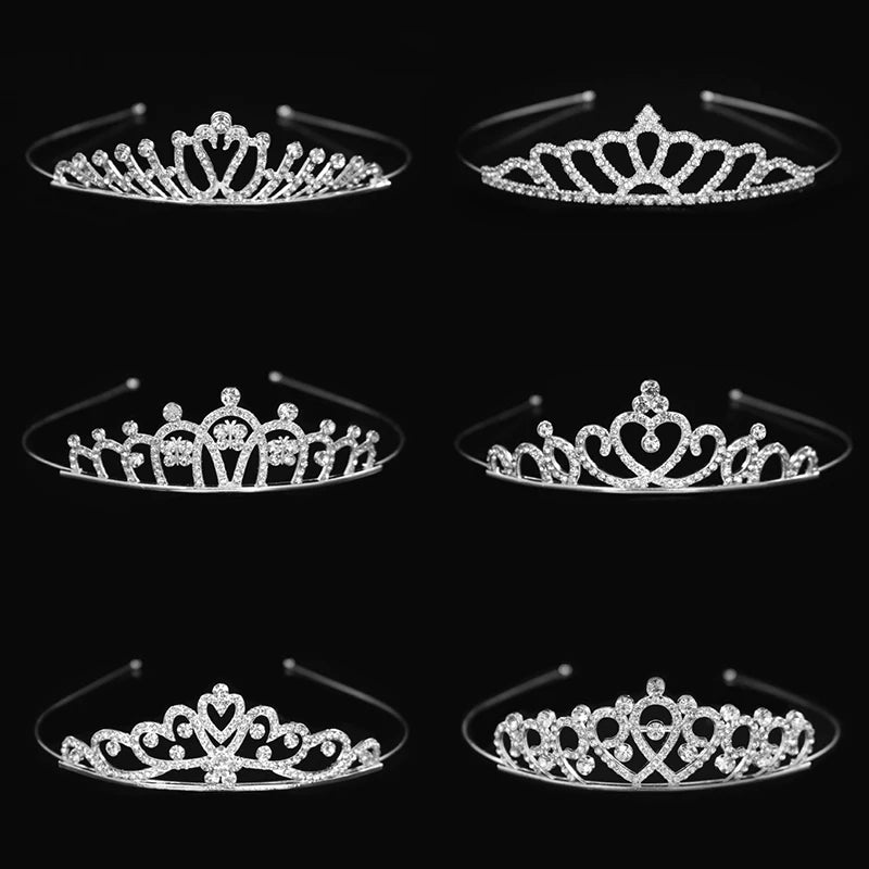 Princess Tiaras and Crown Hair Accessories – Crystal Headband for Weddings and Parties