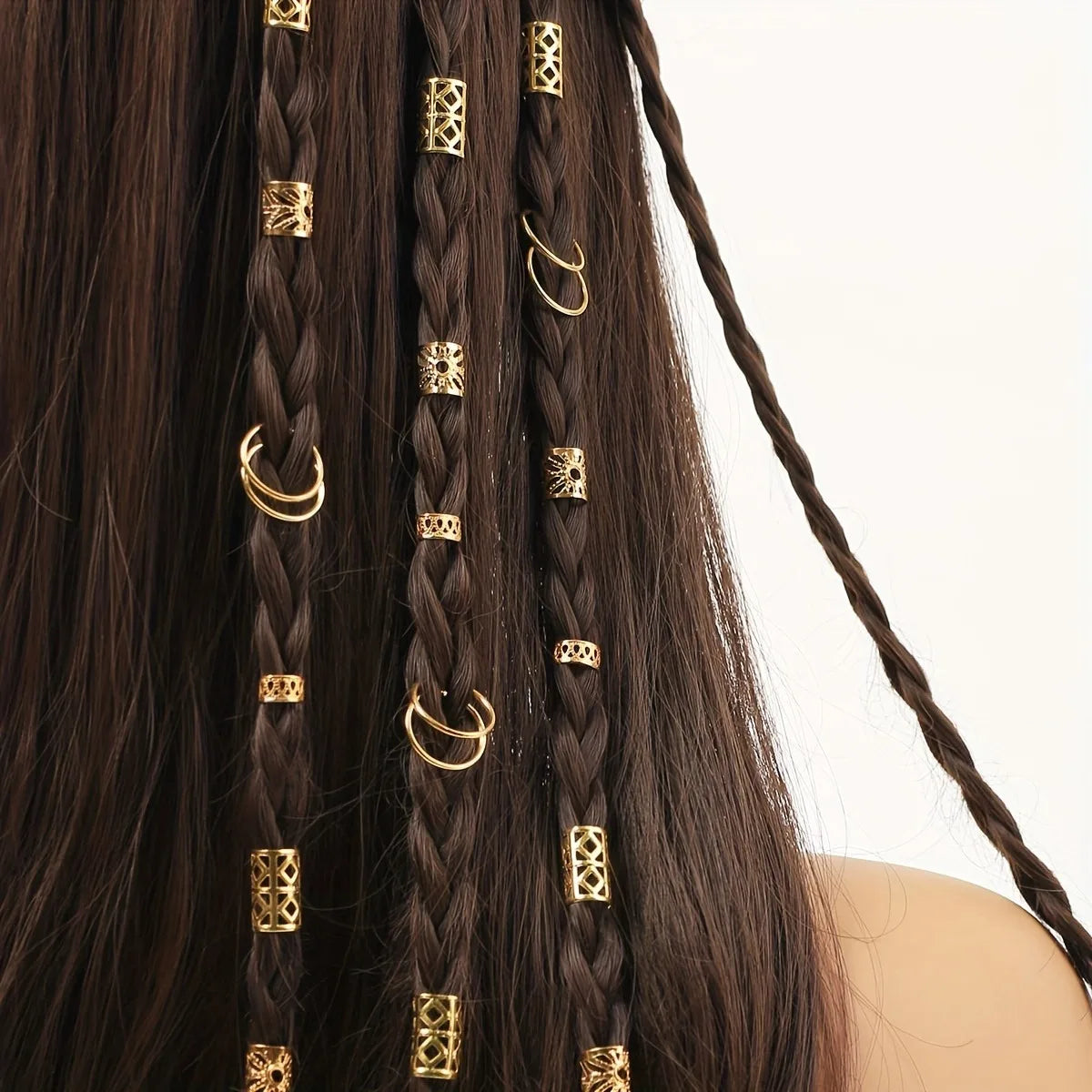 Set van 80 Holle Haarringen – Metalen Haarmanchetten voor Vlechten, Dreadlocks en Haarstyling