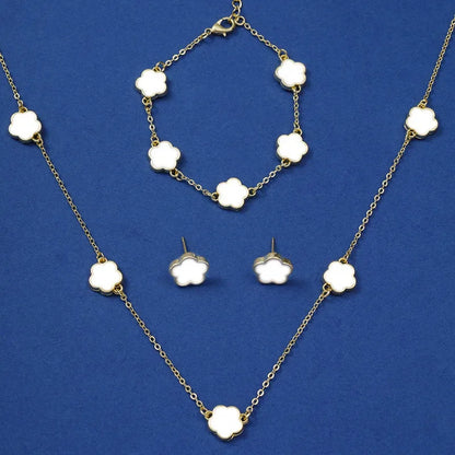 Vintage Goudkleurige Sieradenset – Simpele Geometrische Cirkel Ketting en Oorbellen