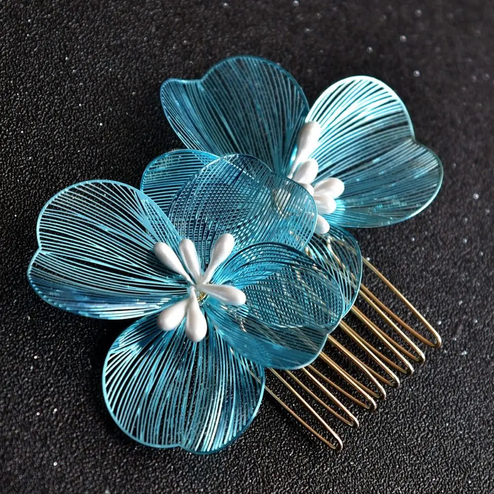 Wedding Hair Combs – Alloy Flower Hairpin Clips for Women – Bridesmaid Hair Accessories