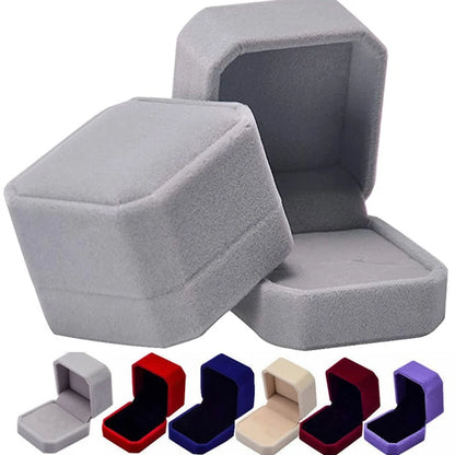 Set of 6 Velvet Ring Boxes – Available in Various Colors