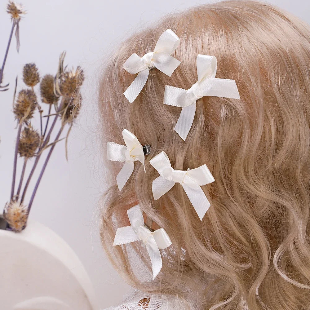 Set van 5-24 Strikjes Haarclips – Schattige Mini Haarspeldjes met Lint