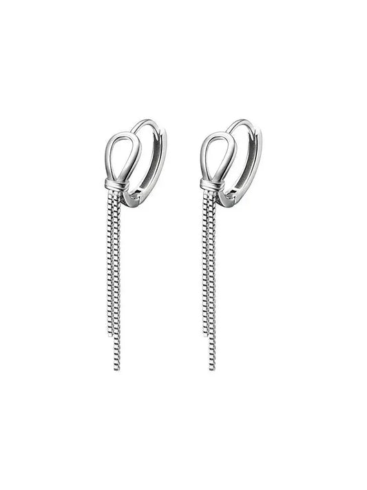 Boucles d'oreilles à pompon en argent pour femmes, accessoires de bijoux de mariage simples incrustés