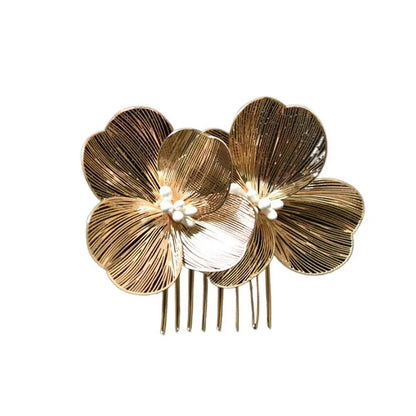 Wedding Hair Combs – Alloy Flower Hairpin Clips for Women – Bridesmaid Hair Accessories