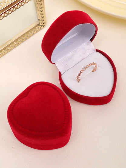 Coffret à bijoux romantique en forme de cœur