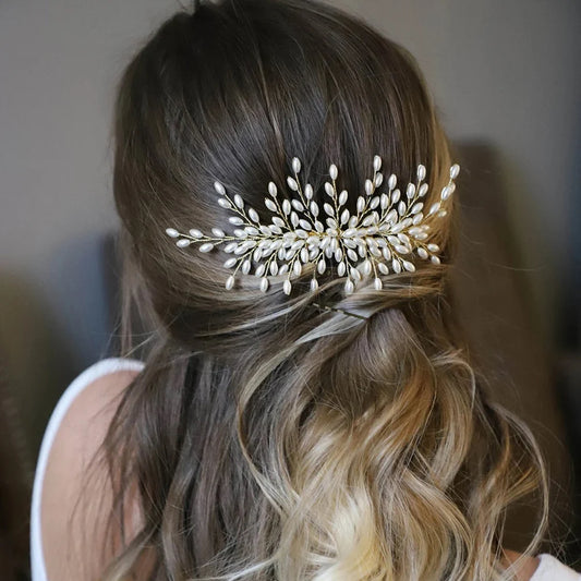 Peigne à cheveux en cristal - Accessoire pour cheveux de mariée fait à la main pour femme