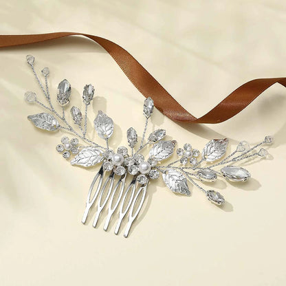 Peigne à cheveux en cristal - Accessoire pour cheveux de mariée fait à la main pour femme