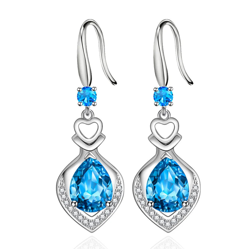 Bijoux pour femmes – Boucles d'oreilles à tige en cristal CZ transparent mignon et tendance – Cadeau pour filles, adolescentes et femmes