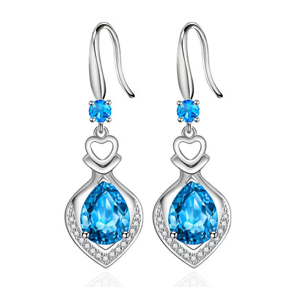 Bijoux pour femmes – Boucles d'oreilles à tige en cristal CZ transparent mignon et tendance – Cadeau pour filles, adolescentes et femmes