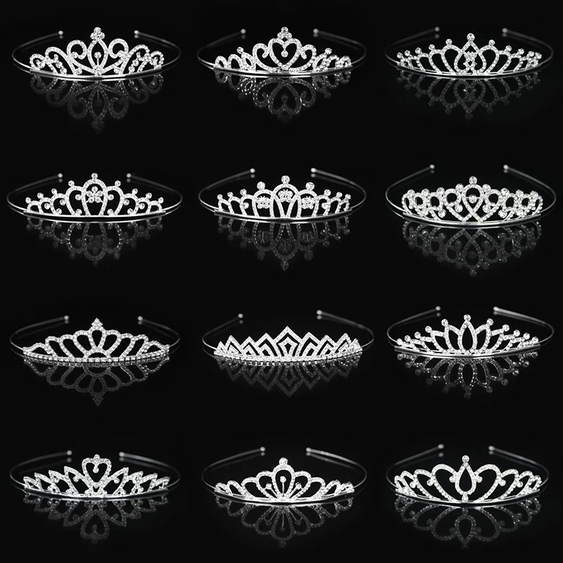 Princess Tiaras and Crown Hair Accessories – Crystal Headband for Weddings and Parties