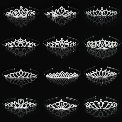 Princess Tiaras and Crown Hair Accessories – Crystal Headband for Weddings and Parties