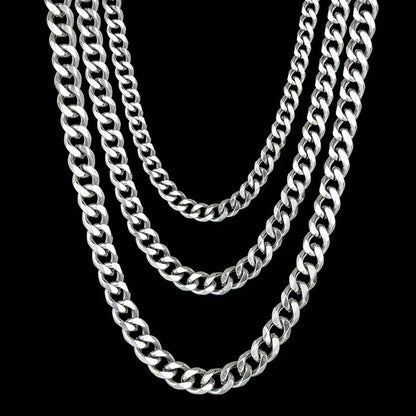 Stainless Steel Cuban Link Necklace – Timeless Classic