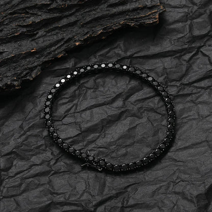 2.5mm Full Black Zirconia Bracelet