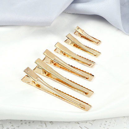 Set of 30/50 Metal Alligator Hair Clips – Gold Colored Clips for DIY Hair Accessories