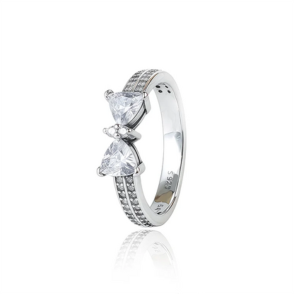 Bague en argent – ​​Bague en forme de nœud, bague pour femme – Cadeau d'anniversaire, bijoux fins