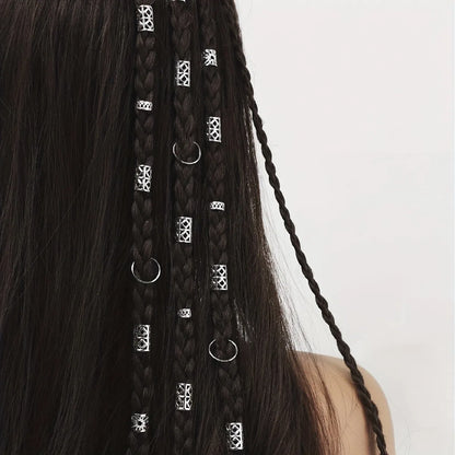 Set van 80 Holle Haarringen – Metalen Haarmanchetten voor Vlechten, Dreadlocks en Haarstyling