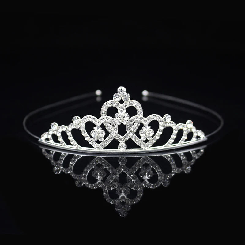 Princess Tiaras and Crown Hair Accessories – Crystal Headband for Weddings and Parties