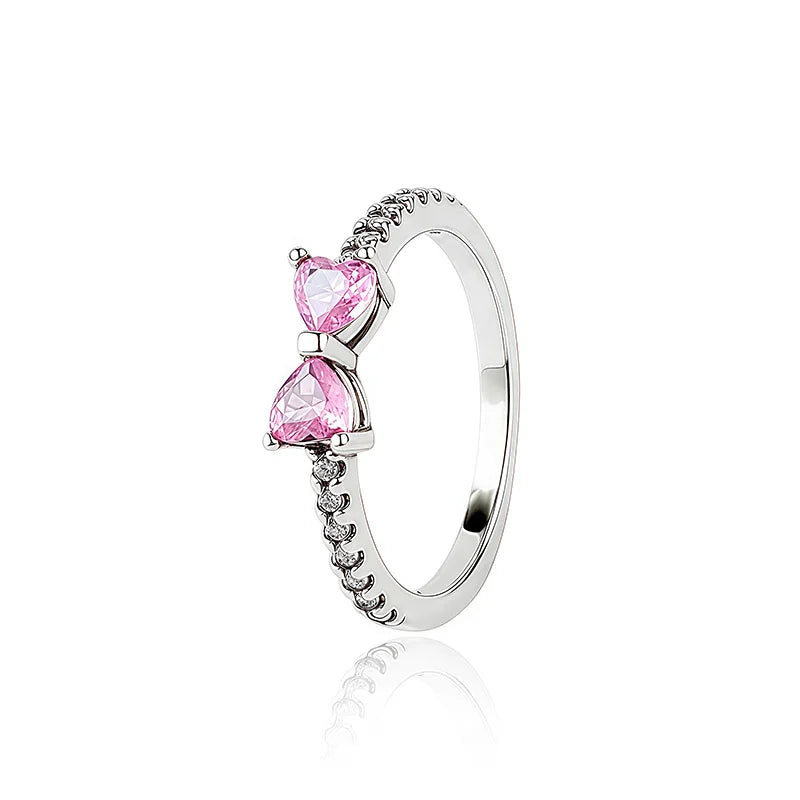 Bague en argent – ​​Bague en forme de nœud, bague pour femme – Cadeau d'anniversaire, bijoux fins