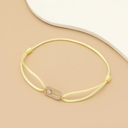 Adjustable Zirconia Rope Bracelet – Stylish Simplicity